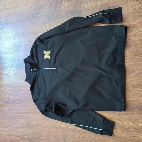 Adidas Notre Dame quarter zip long-sleeve black pullover, men's M - Picture 1 of 4
